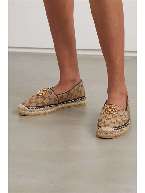 gucci leather pilar espadrilles|Gucci leather platform espadrille.